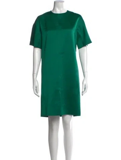 Pre-owned Chloé Silk Knee-length Dress In Green