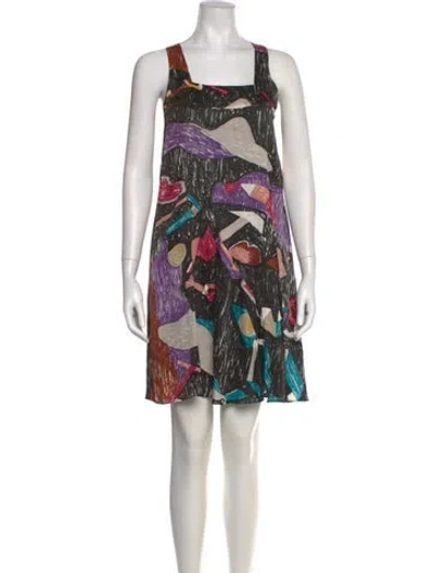 Pre-owned Chloé Silk Knee-length Dress In Multi