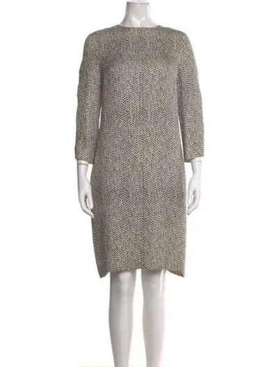 Pre-owned Chloé Silk Knee-length Dress In Neutral