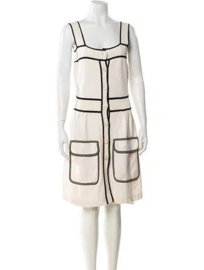 Pre-owned Chloé Silk Knee-length Dress In Neutral