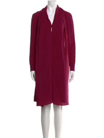 Pre-owned Chloé Silk Knee-length Dress In Pink