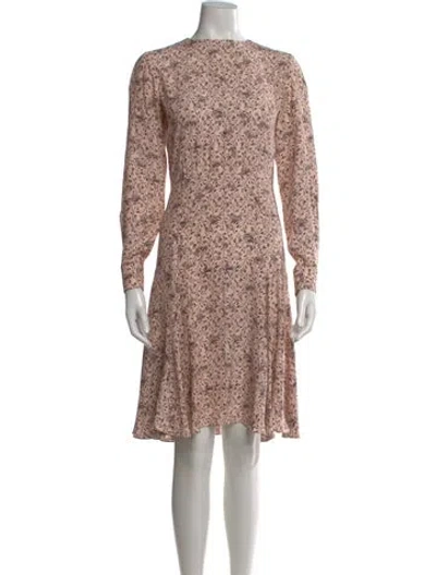 Pre-owned Chloé Silk Knee-length Dress In Pink