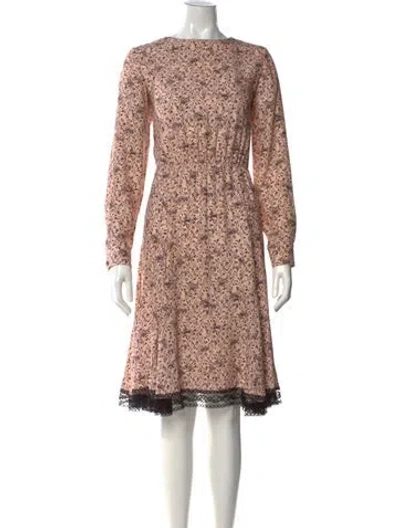 Pre-owned Chloé Silk Knee-length Dress In Pink