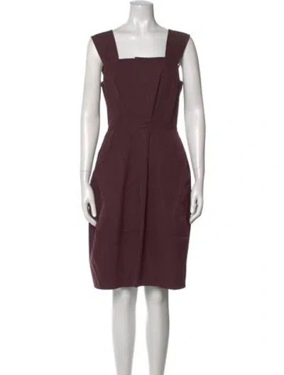 Pre-owned Chloé Silk Knee-length Dress In Purple