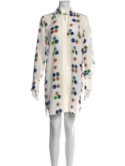 Pre-owned Chloé Silk Knee-length Dress W/ Tags In White