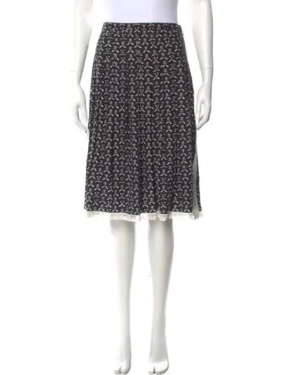 Pre-owned Chloé Silk Knee-length Skirt In Black