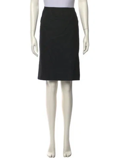 Pre-owned Chloé Silk Knee-length Skirt In Black