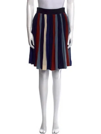 Pre-owned Chloé Silk Knee-length Skirt In Blue