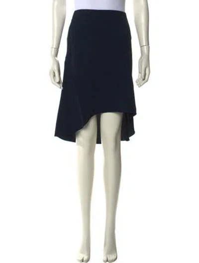 Pre-owned Chloé Silk Knee-length Skirt In Blue