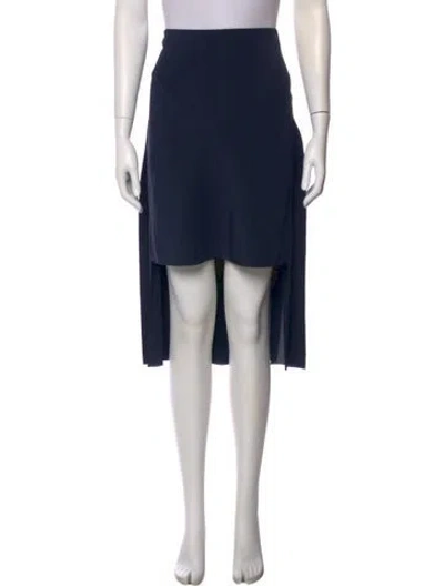 Pre-owned Chloé Silk Knee-length Skirt In Blue