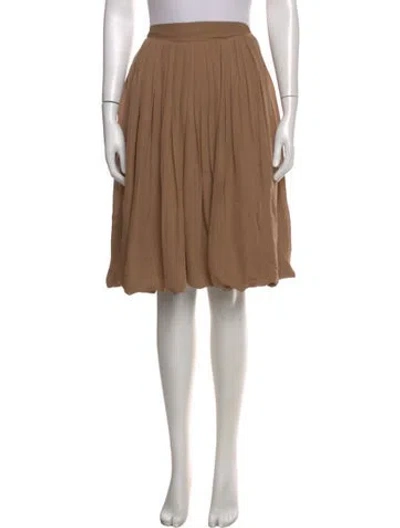 Pre-owned Chloé Silk Knee-length Skirt In Neutral