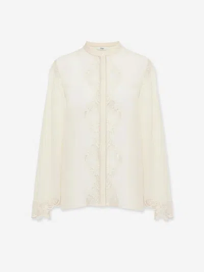 CHLOÉ CHLOÉ SILK LACE BLOUSE