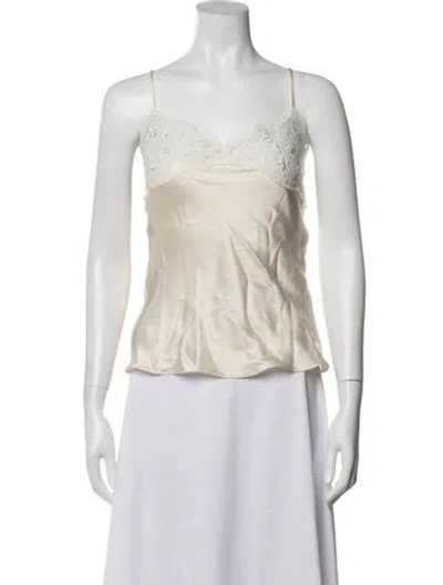 Pre-owned Chloé Silk Lace Pattern Nightgown In Neutral