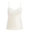 Chloé Silk Lace-trim Cami Top In White