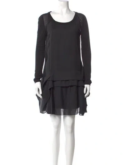 Pre-owned Chloé Silk Long Dress In Gray