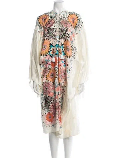 Pre-owned Chloé Silk Long Dress In Multi
