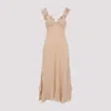 Chloé Ruffled Silk Maxi Dress In Sand Brown