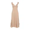 Chloé Ruffled Silk Maxi Dress In Neutral
