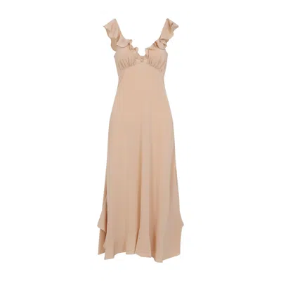 CHLOÉ CHLOE SILK LONG DRESS WOMEN