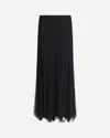 Chloé Maxi Skirt With Sheer Overlay And Flowy Design In Black