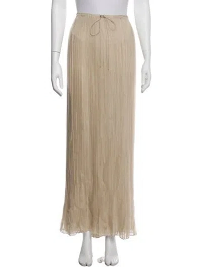 Pre-owned Chloé Silk Long Skirt In Blue