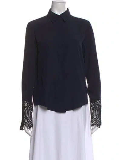 Pre-owned Chloé Silk Long Sleeve Blouse In Black