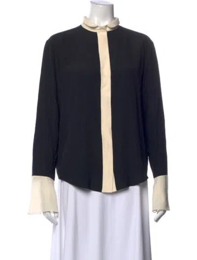 Pre-owned Chloé Silk Long Sleeve Blouse In Black