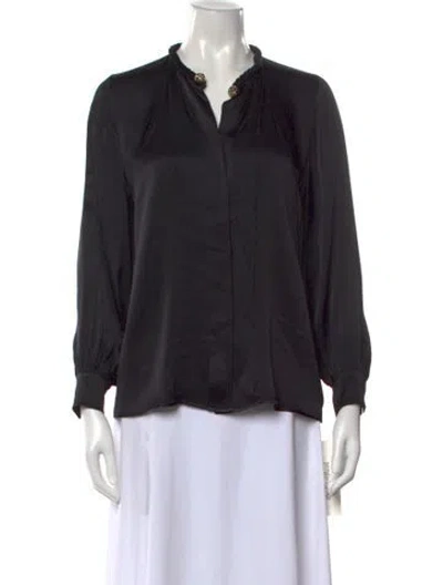Pre-owned Chloé Silk Long Sleeve Blouse In Blue