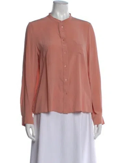 Pre-owned Chloé Silk Long Sleeve Blouse In Pink