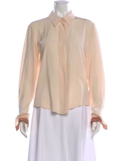Pre-owned Chloé Silk Long Sleeve Blouse In Pink