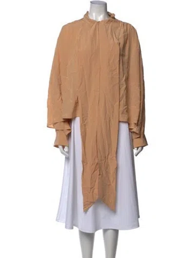 Pre-owned Chloé Silk Long Sleeve Blouse W/ Tags In Neutral