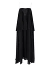 Chloé Knee Length Dress Gold Chain Straps In Black