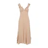 Chloé Ruffled Silk Maxi Dress In Neutrals