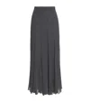 Chloé Silk Maxi Skirt In Gray