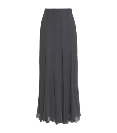 Chloé Silk Maxi Skirt In Black