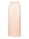 Chloé Women Nude Silk Muslin Fluid Maxi Skirt In Pink