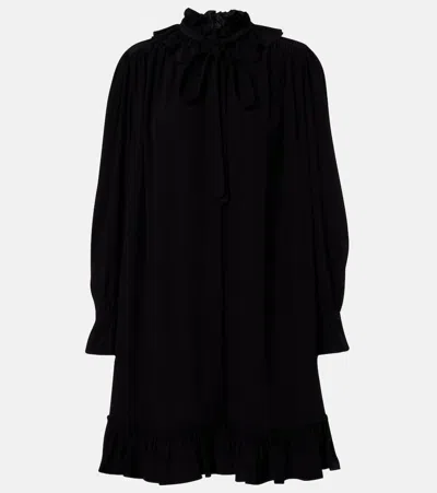 Chloé Silk Midi Dress In Black