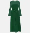 Chloé Midikleid Aus Seide In Green