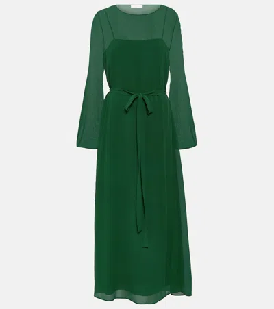 Chloé Midikleid Aus Seide In Green