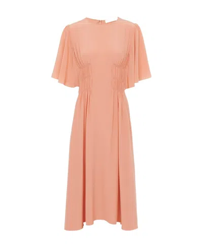 CHLOÉ CHLOÉ WING SLEEVED FLARED DRESS