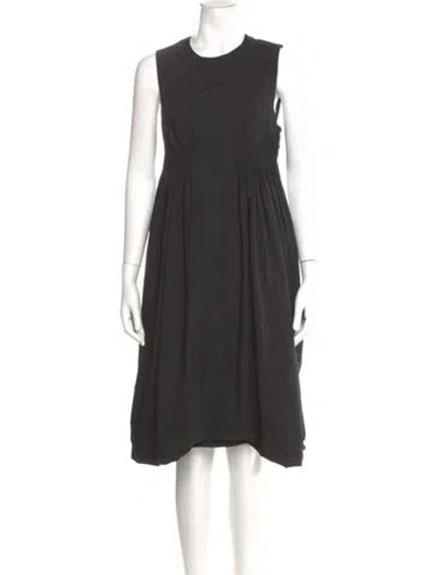 Pre-owned Chloé Silk Midi Length Dress In Black