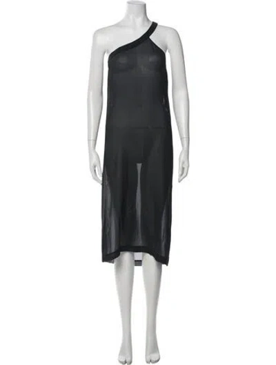 Pre-owned Chloé Silk Midi Length Dress In Black