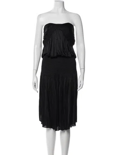 Pre-owned Chloé Silk Midi Length Dress In Blue