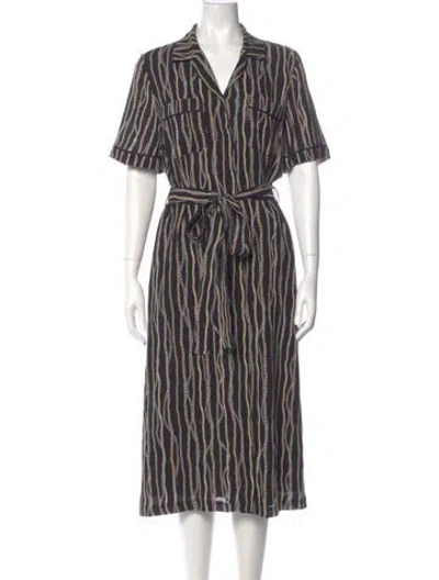 Pre-owned Chloé Silk Midi Length Dress In Multi
