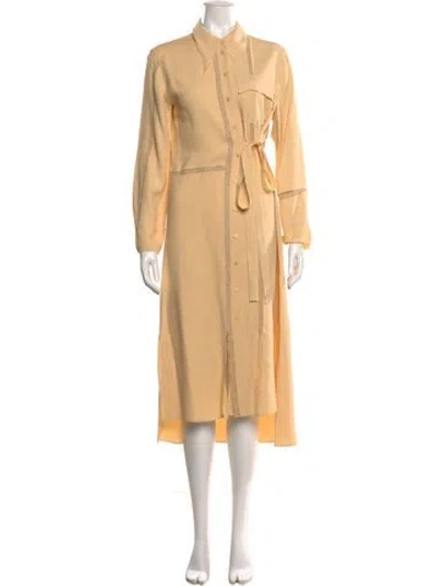 Pre-owned Chloé Silk Midi Length Dress In Neutral