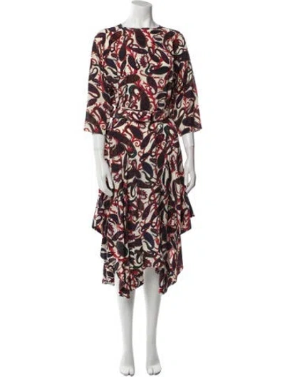 Pre-owned Chloé Silk Midi Length Dress In Neutral