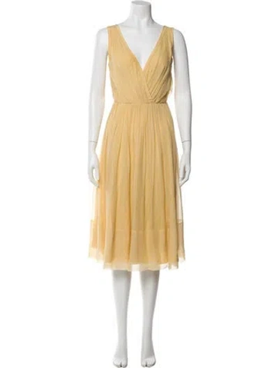 Pre-owned Chloé Silk Midi Length Dress In Neutral