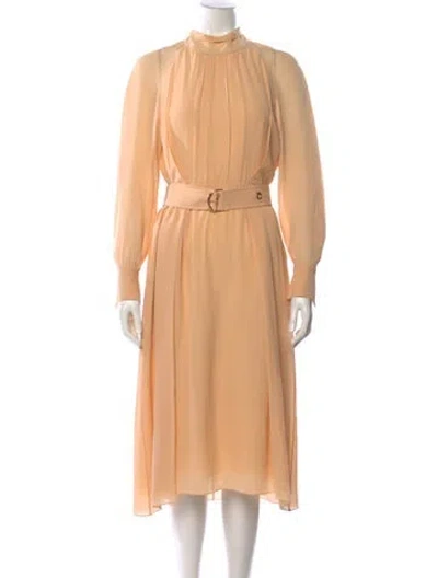 Pre-owned Chloé Silk Midi Length Dress In Neutral