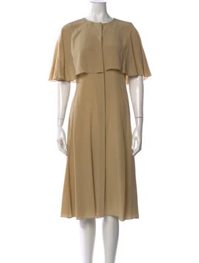 Pre-owned Chloé Silk Midi Length Dress In Neutral