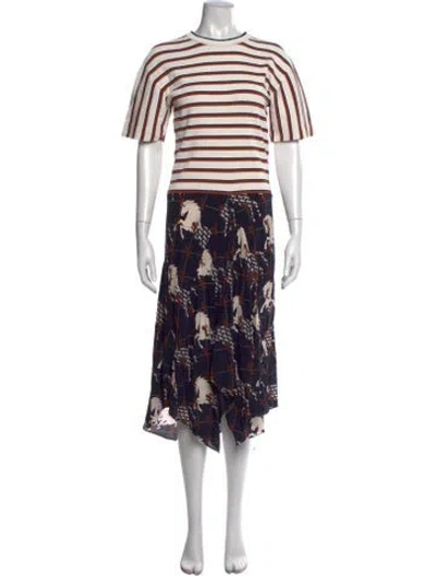 Pre-owned Chloé Silk Midi Length Dress In Neutrals